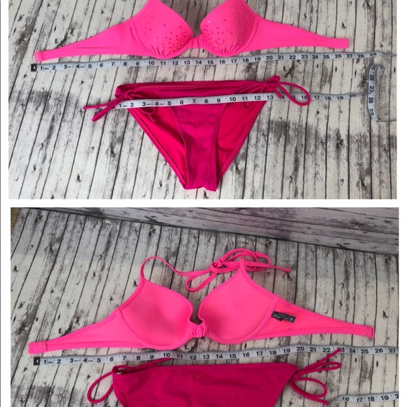 Size S/34B Aerie/OP Pink “Nina” Halter Bikini - Picture 5 of 7